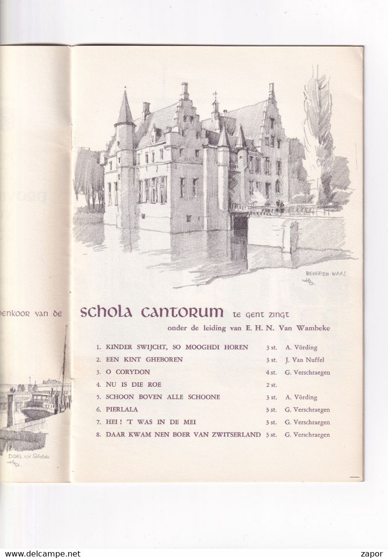 Programma Brochure Diploma Uitreiking - Provinciale School Voor Verpleegsters - Gent - 1957 - Schulbücher