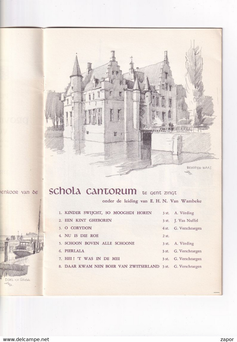 Programma Brochure Diploma Uitreiking - Provinciale School Voor Verpleegsters - Gent - 1957 - Scolastici