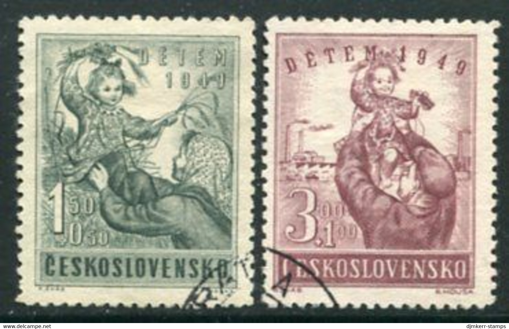 CZECHOSLOVAKIA 1949 Child Welfare Used.  Michel 601-02 - Used Stamps