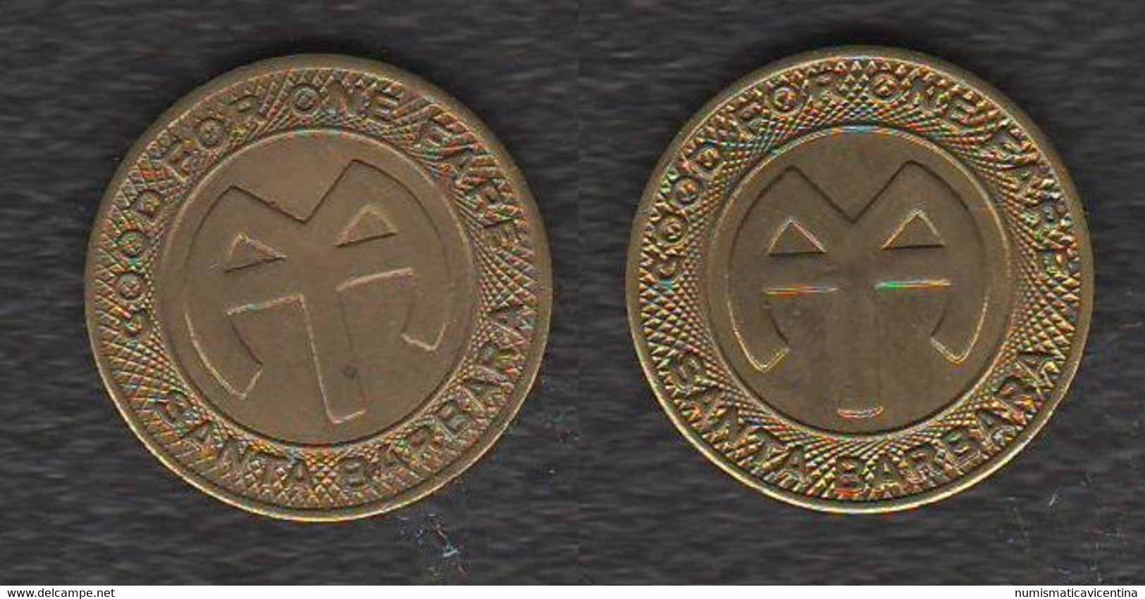 Santa Barbara Token Gettone Metrò Good For One Fare Metropolitan Transit California USA - Professionals/Firms