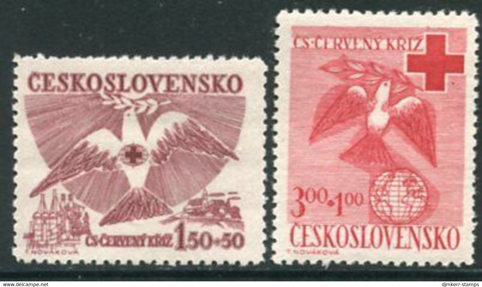 CZECHOSLOVAKIA 1949 Red Cross MNH / **.  Michel 599-600 - Nuevos