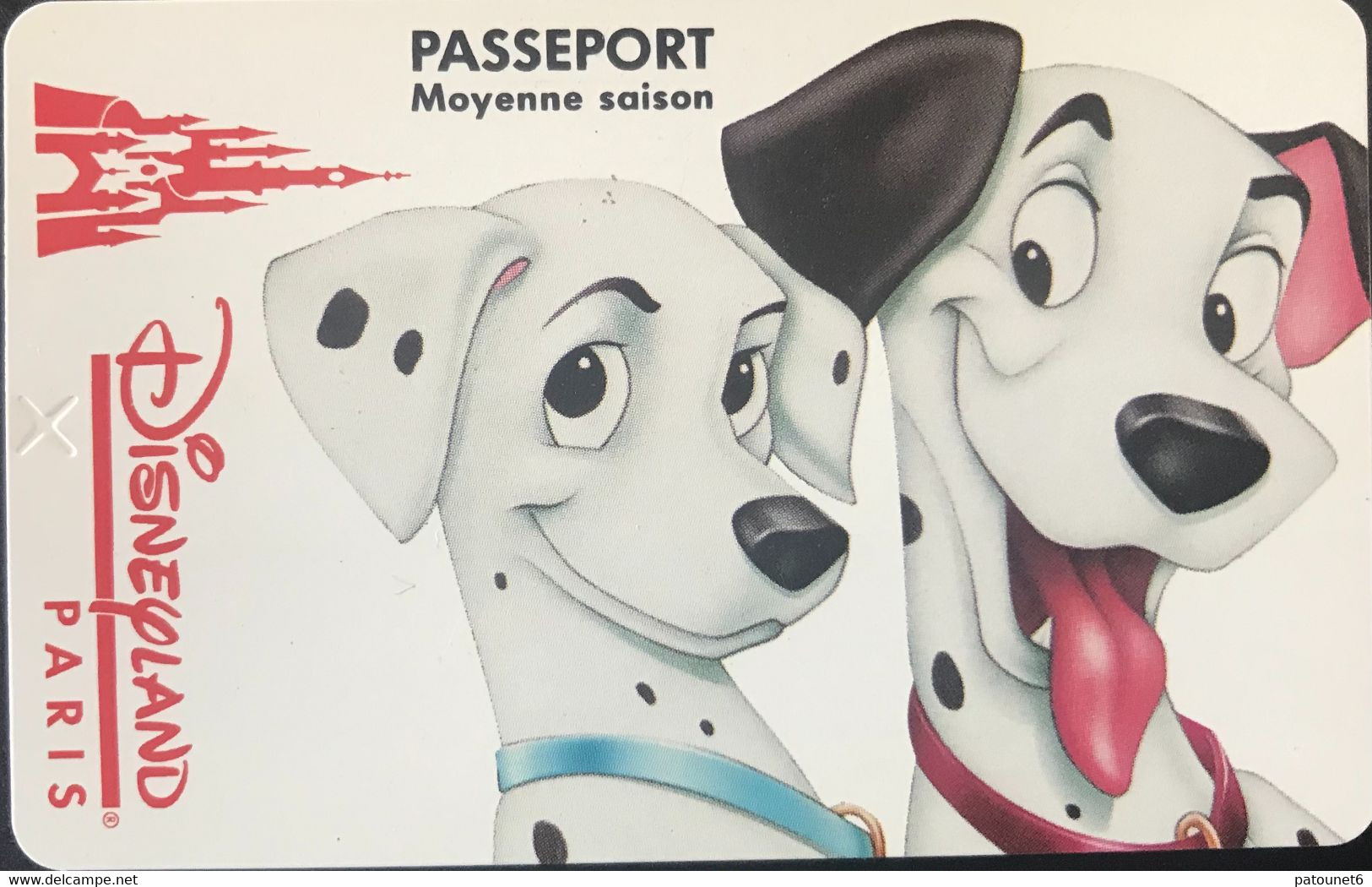 FRANCE  -  DisneyLAND  PARIS  -  101 DALMATIENS PARENTS  -  Adulte - Passeports Disney