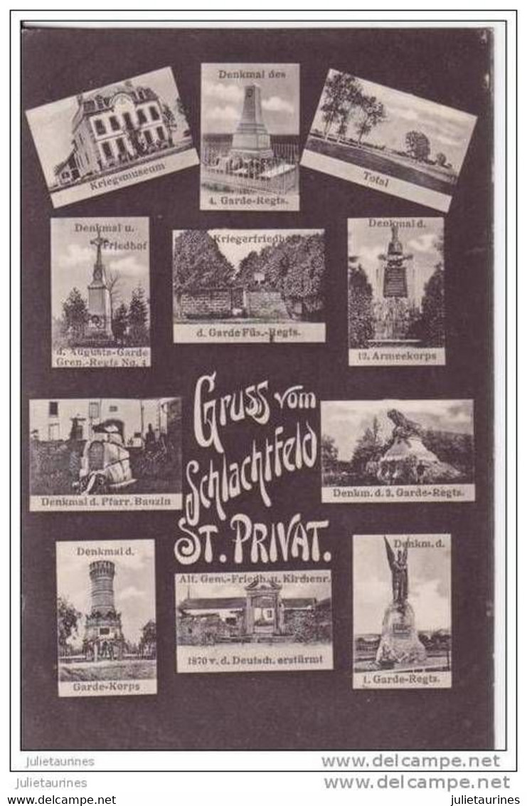 GRUSS VOM SCHLACHFELD SAINT PRIVAT CARTE 1908. - Wörth