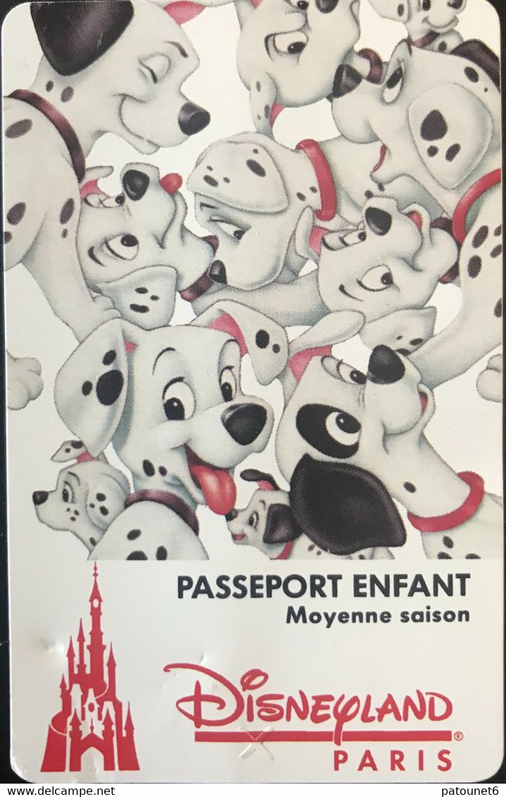 FRANCE  - DisneyLAND PARIS-  101 DALMATIENS CHIOTS  -  Enfant - Disney-Pässe