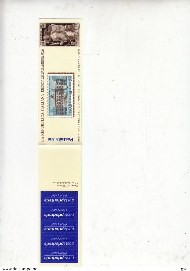 ITALIA  2003 - Sassone 25** - Mostra Filtelica - Roma - Booklets