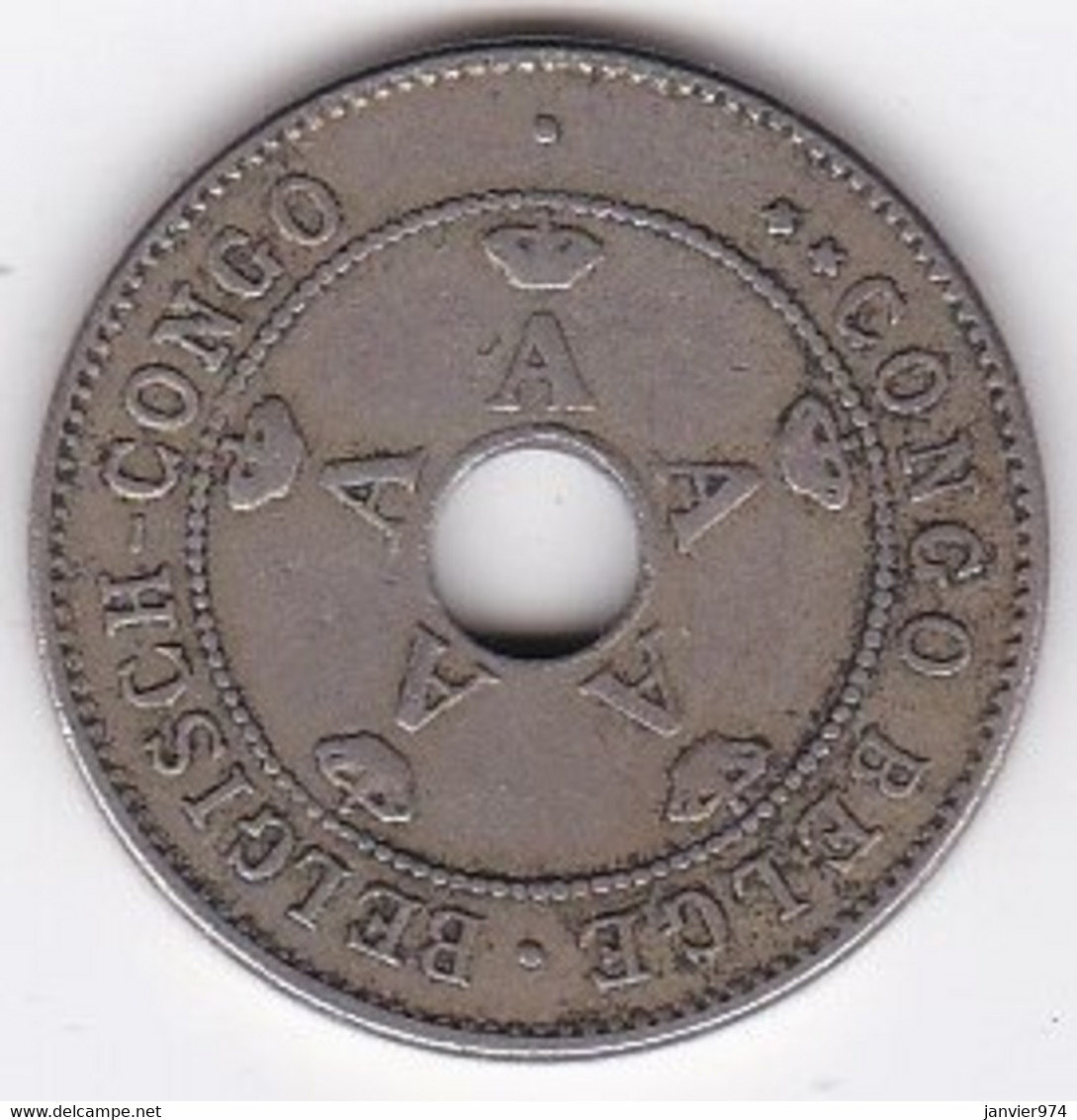 CONGO BELGE , 10 CENTIMES 1911 , ALBERT I - 1910-1934: Albert I