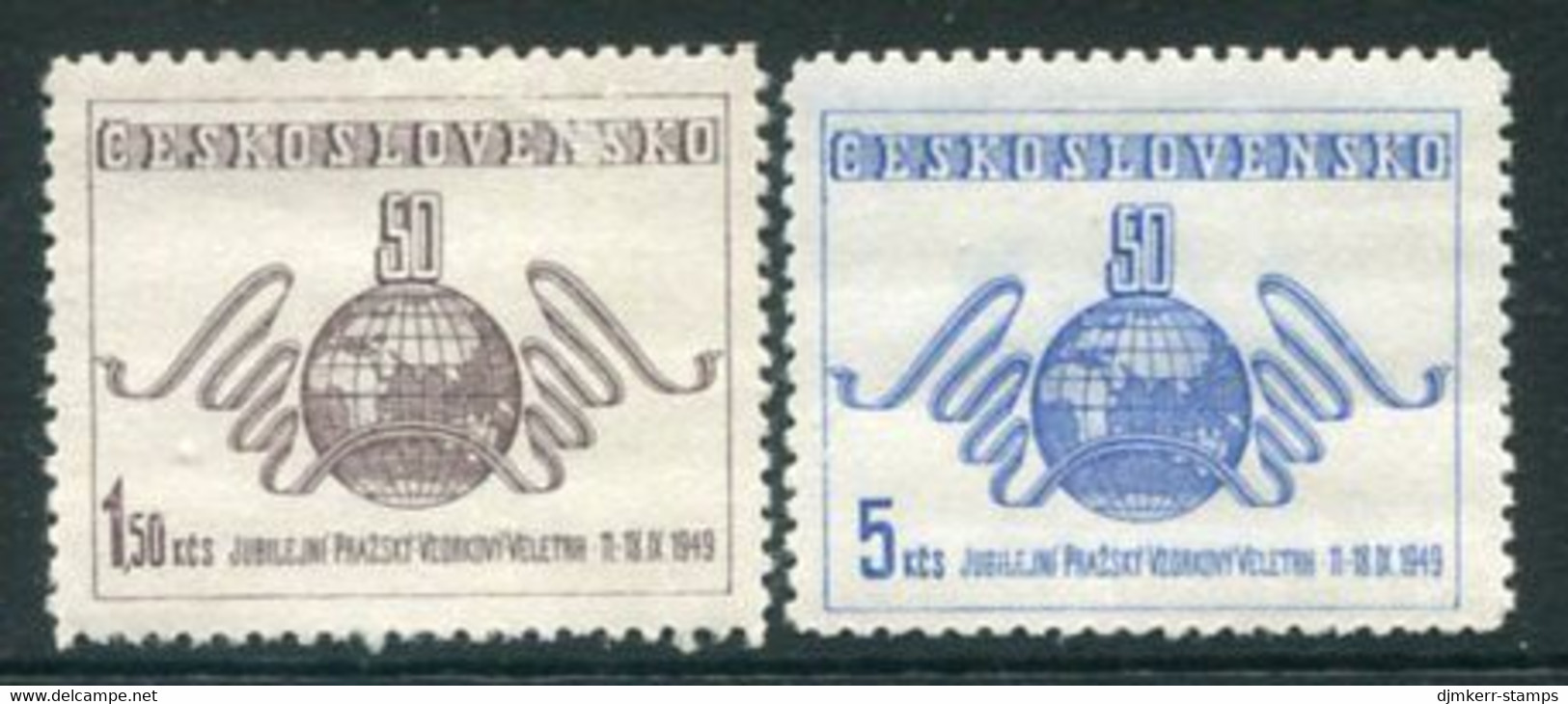 CZECHOSLOVAKIA 1949 Sample Fair MNH / **.  Michel 583-84 - Unused Stamps