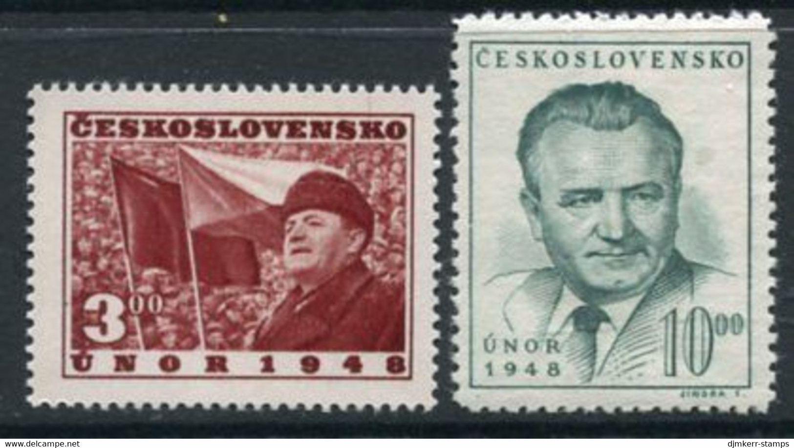 CZECHOSLOVAKIA 1949 Revolt Of 1948 MNH / **.  Michel 564-65 - Ungebraucht