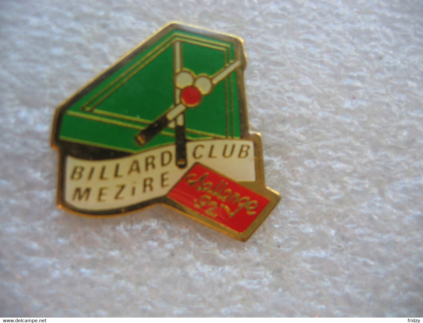 Pin's Du Billard Club De Méziré (Dépt 90). Challenge 92 - Billares