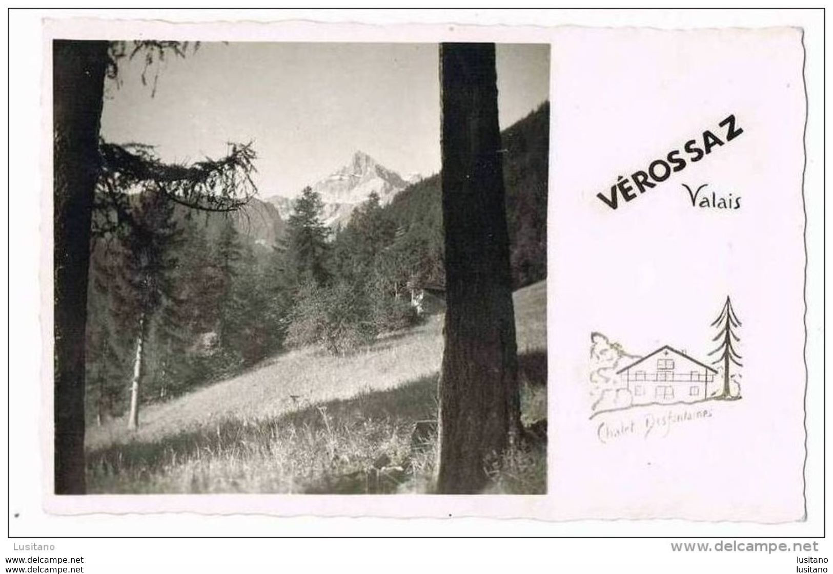 Verossaz - Valais - Chalet Desfontaines - Suisse - Timbre - Switzerland - Vérossaz