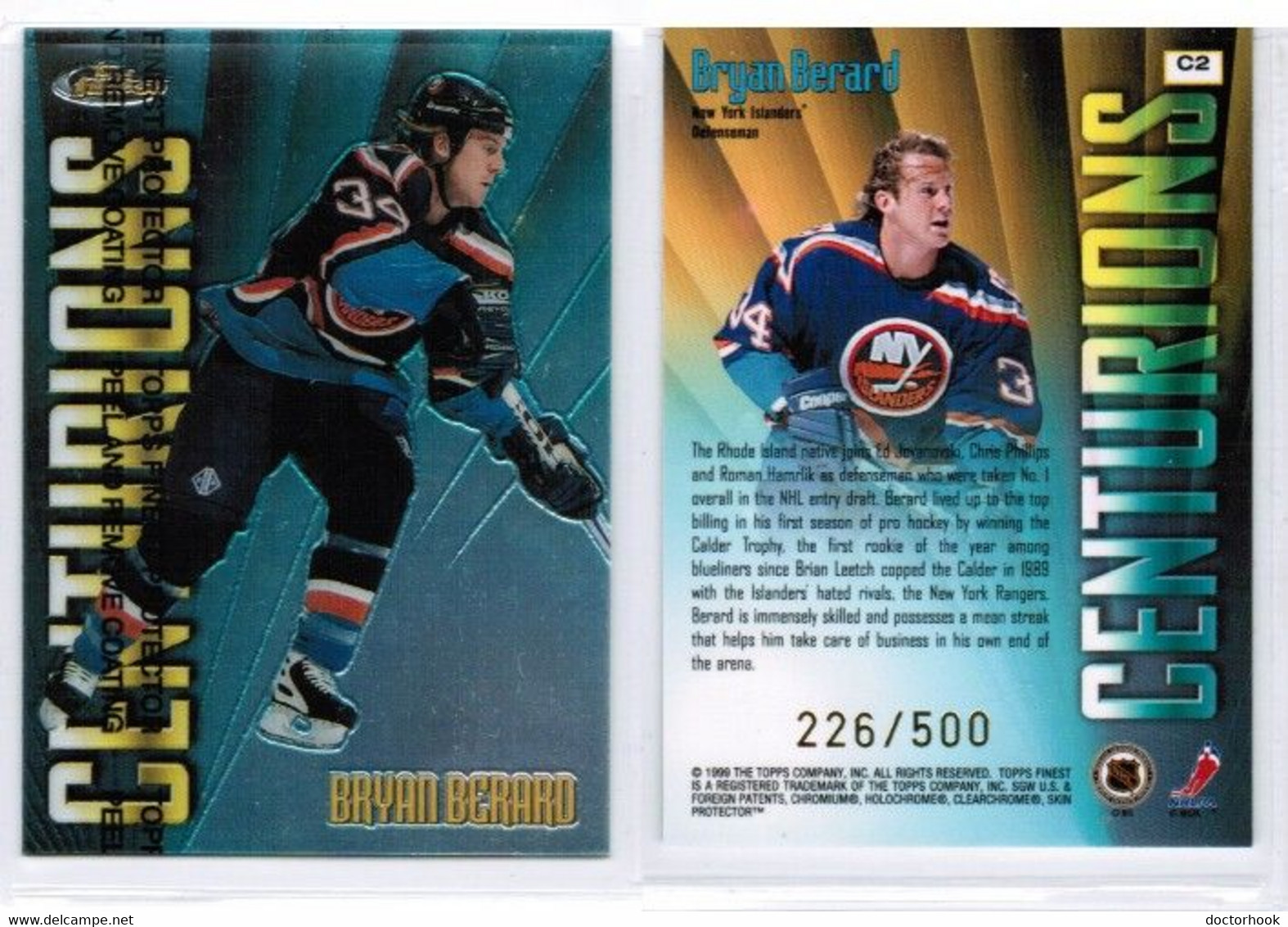 BRYAN BERARD---TOPPS "Centurions" 1998-99 (NHL--3-1) - 1990-1999