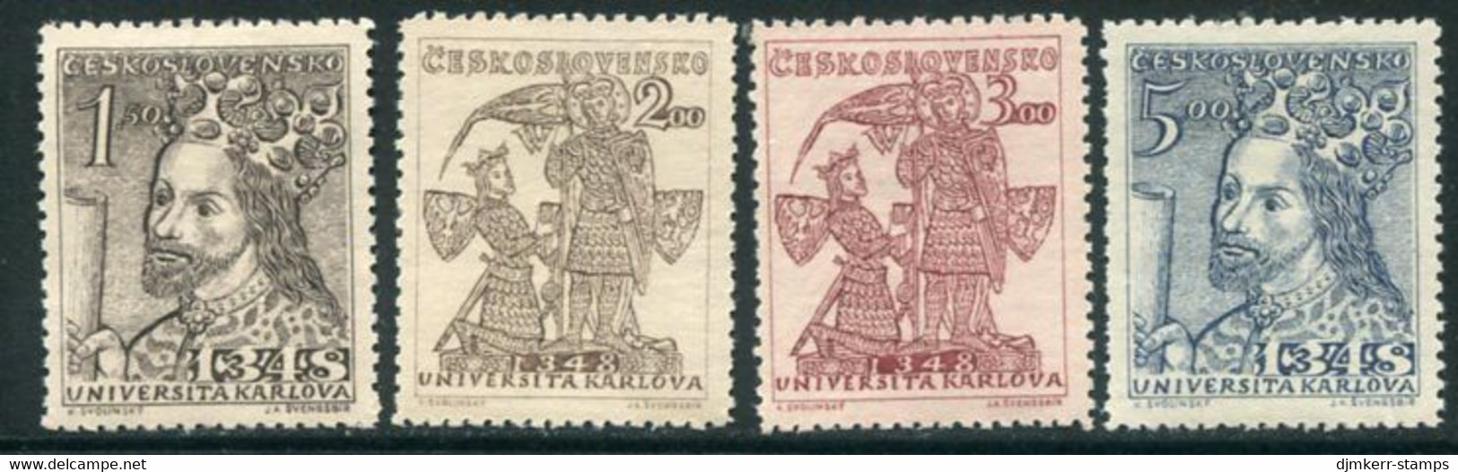 CZECHOSLOVAKIA 1948 Prague University 600th Anniversary MNH / **.  Michel 535-38 - Unused Stamps