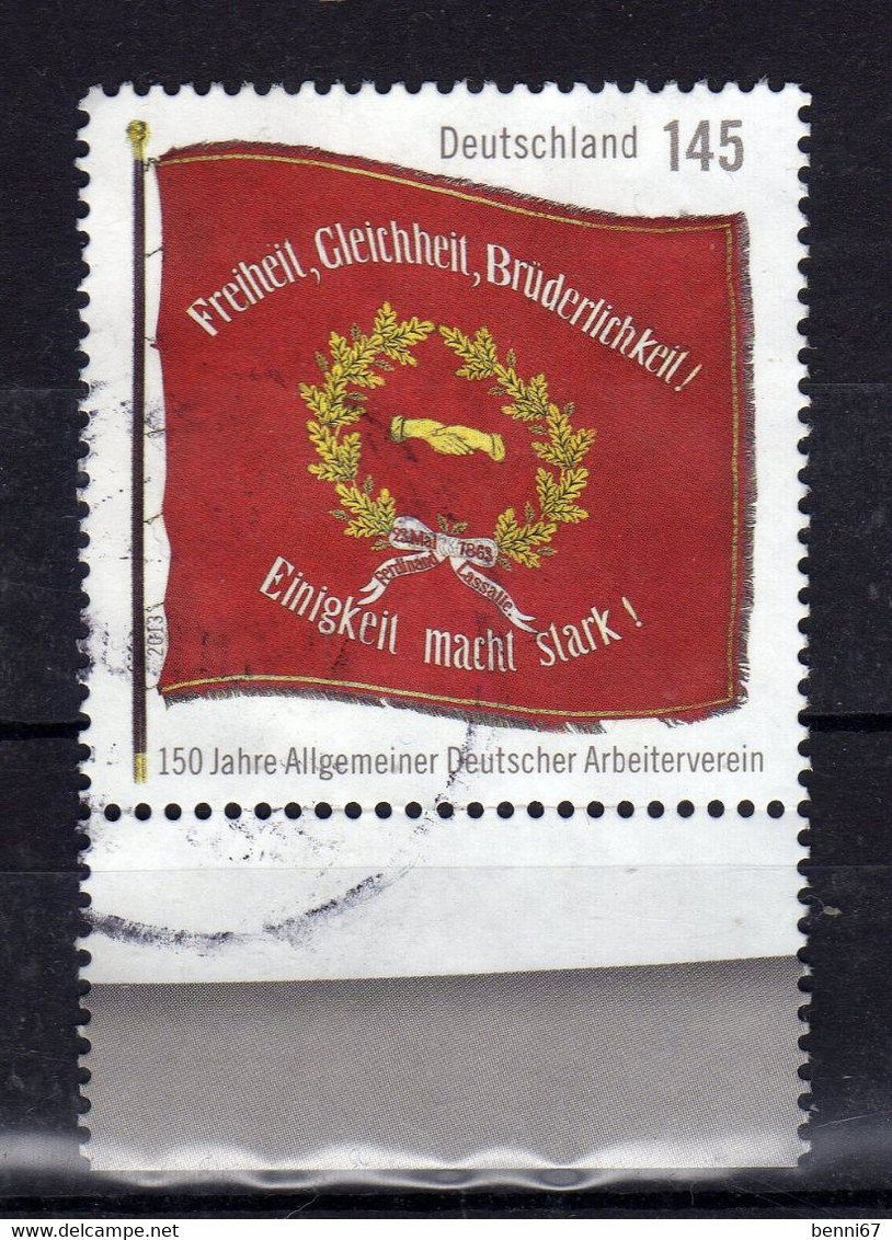 ALLEMAGNE Germany 2013 Arbeiterverein Drapeau Flag Obl. - Gebraucht