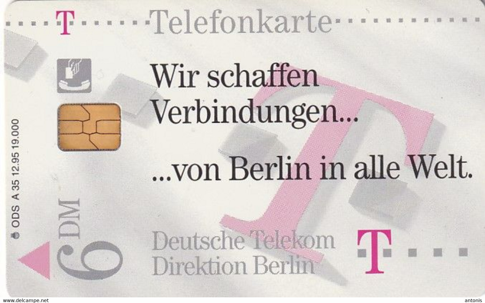 GERMANY(chip) - Direktion Berlin/Kunstgewerbemuseum(A 35), Tirage 19000, 12/95, Used - A + AD-Series : Werbekarten Der Dt. Telekom AG