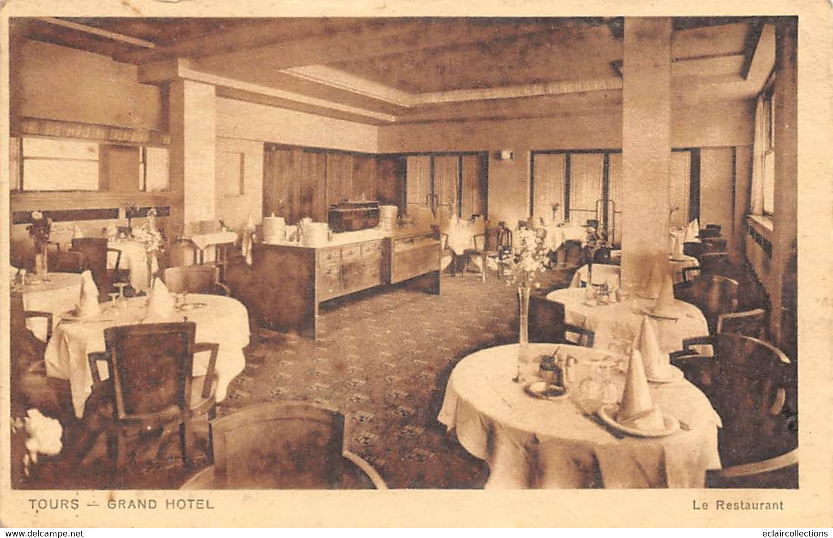 Tours       37         Hôtel. Restaurant;    Salle A Manger Du Grand Hôtel   (voir Scan) - Tours