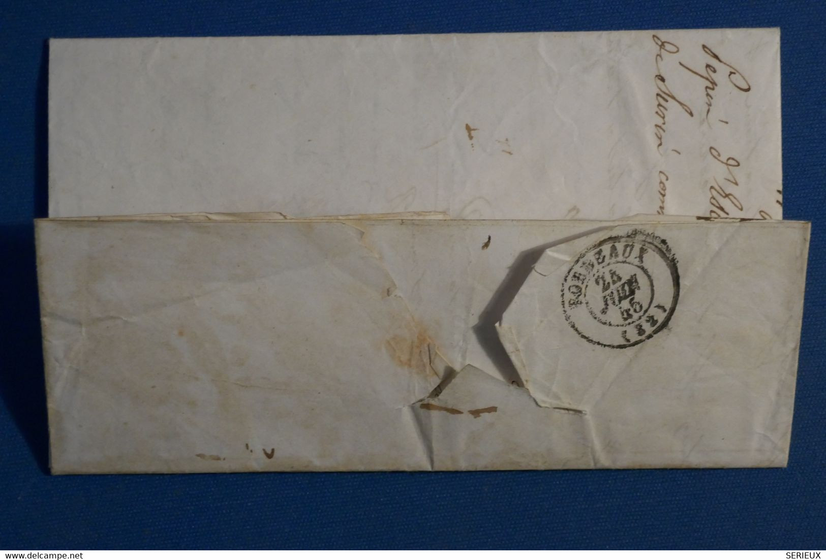 AE10  CHILE VALPARAISO  BELLE LETTRE RARE  1845  POUR  BORDEAUX FRANCE + + AFFRANCH. INTERESSANT - Chile