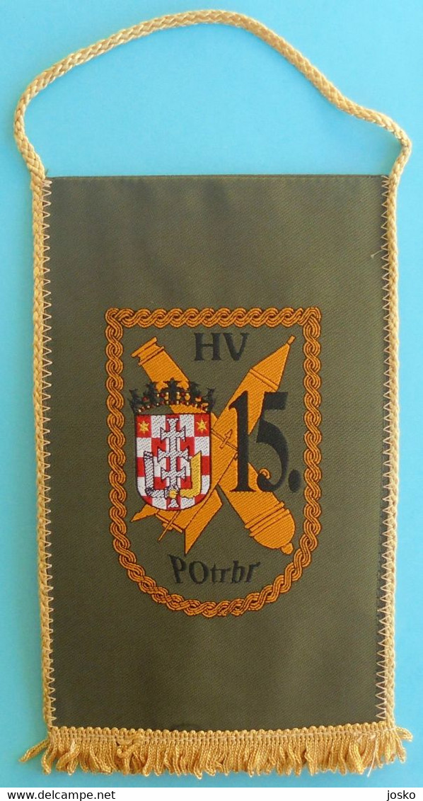 15. POTRBR (Krizevci) ... Croatia Army Old Larger Pennant * Flag Croatie Armee Kroatien Croazia Croacia - Banderas