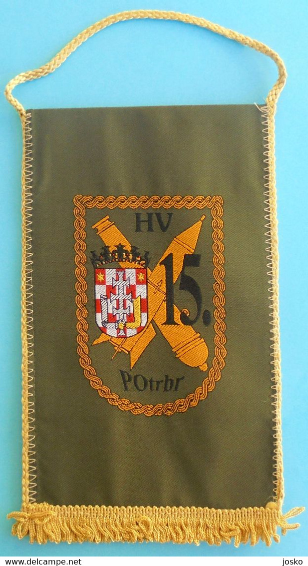 15. POTRBR (Krizevci) ... Croatia Army Old Larger Pennant * Flag Croatie Armee Kroatien Croazia Croacia - Banderas