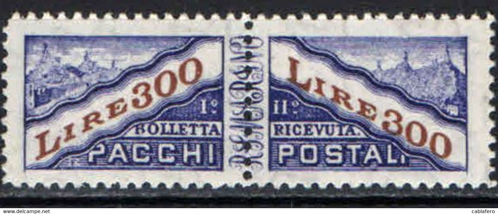 SAN MARINO - 1956 - PACCHI POSTALI - 300 LIRE - FILIGRANA STELLE - MNH - Paquetes Postales