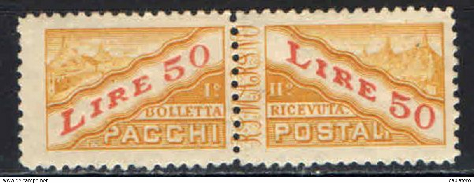 SAN MARINO - 1946 - PACCHI POSTALI - 50 LIRE - MH - Pacchi Postali