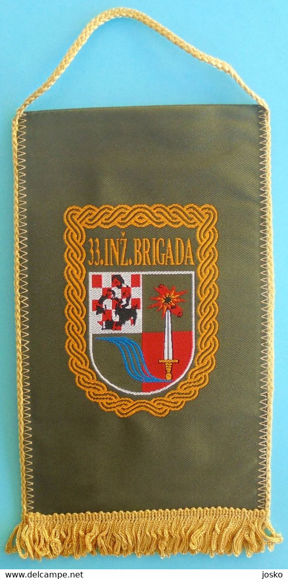 33. INZ. BRIGADA (Karlovac) ... Croatia Army Old Larger Pennant * Flag Croatie Armee Kroatien Croazia Croacia - Flags