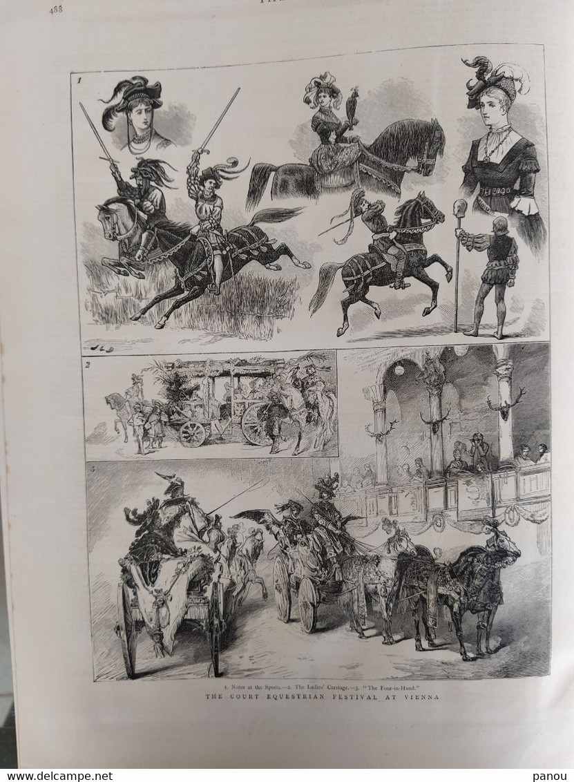 THE GRAPHIC NEWSPAPER MAGAZINE 546 / 1880 EQUESTRIAN FESTIVAL VIENNA AUSTRIA. GLADSTONE AFGHANISTAN. IRELAND CABUL KABUL - Autres & Non Classés