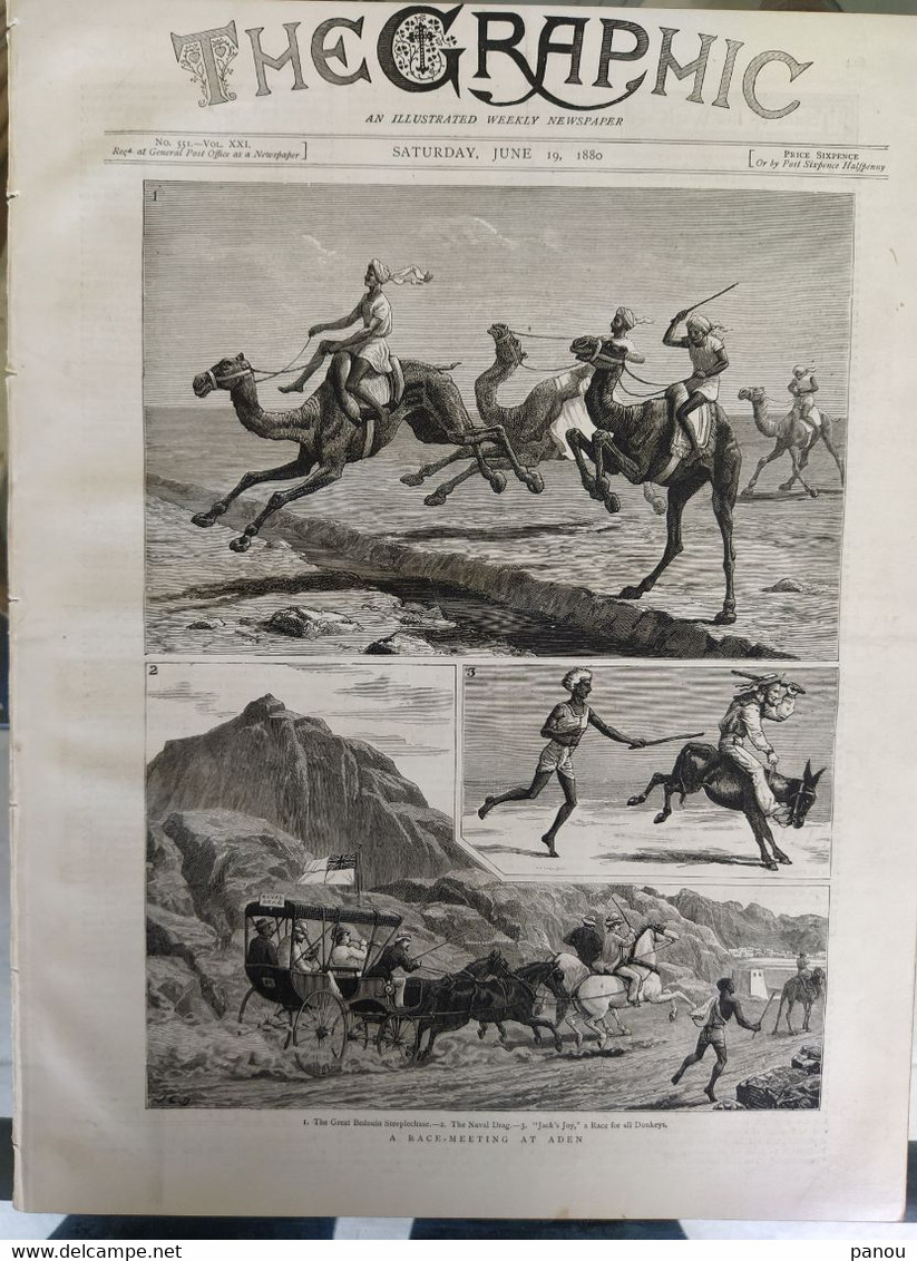 THE GRAPHIC NEWSPAPER MAGAZINE 551 / 1880. ADEN YEMEN. ZULU. LUIZ DE CAMOENS PORTUGAL. COMEDIE FRANCAISE. VESUVIO - Autres & Non Classés