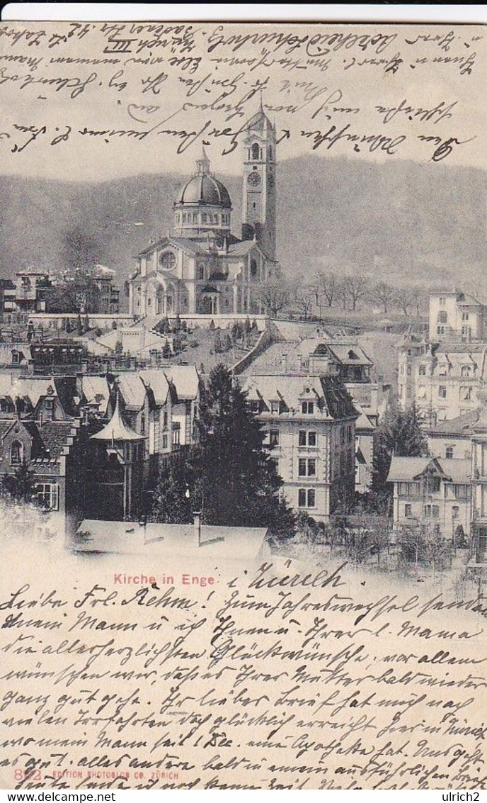 AK Zürich - Enge - Kirche - 1901 (58169) - Enge