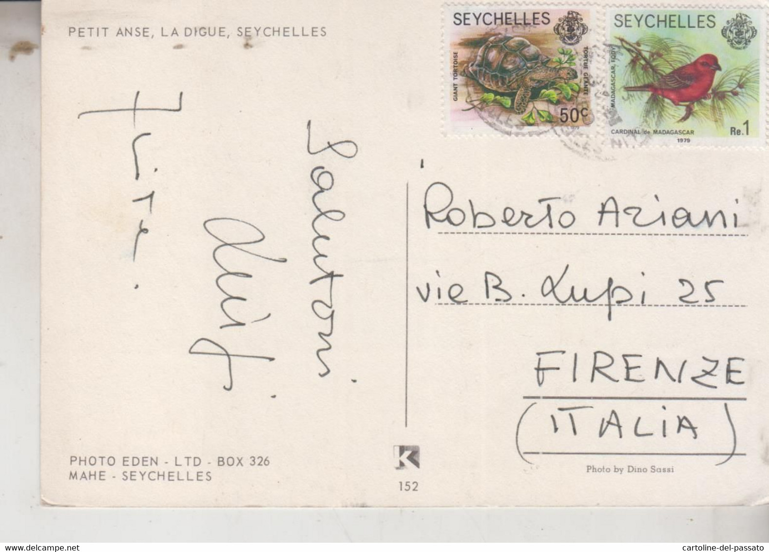 STORIA POSTALE FRANCOBOLLO COMMEMORATIVO SEYCHELLES PETIT ANSE - Seychelles