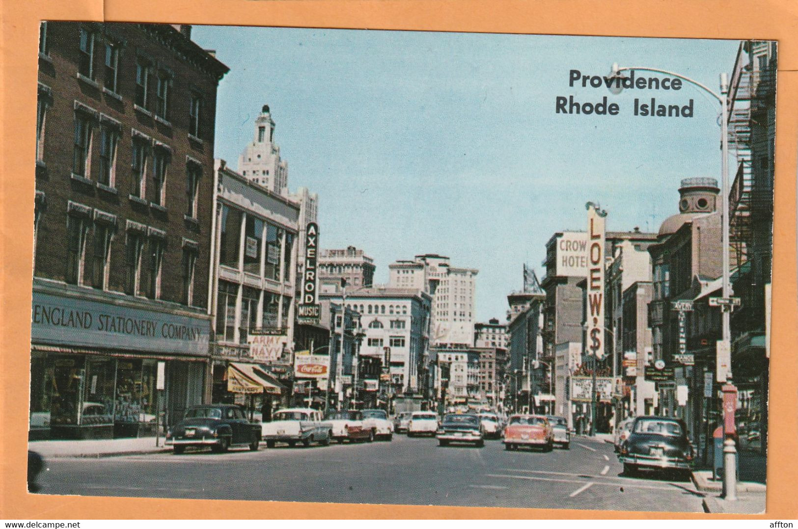 Providence RI Coca Cola Advertising Sign Old Postcard - Providence