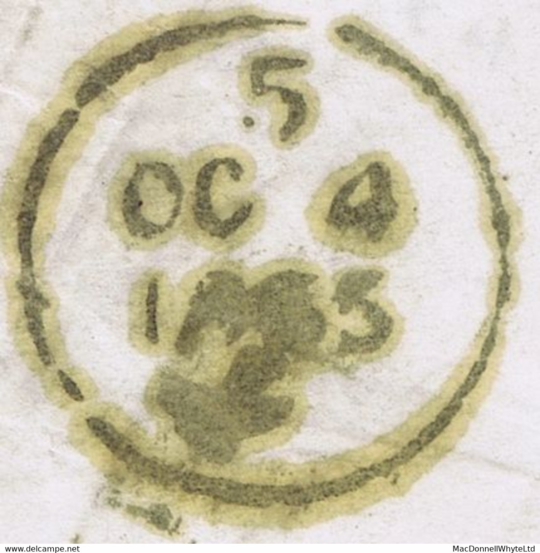 Ireland Military Crimea Down 1855 Cover From POST OFFICE BRITISH ARMY SP 22 Crimea To Dublin Double Rate - Vorphilatelie