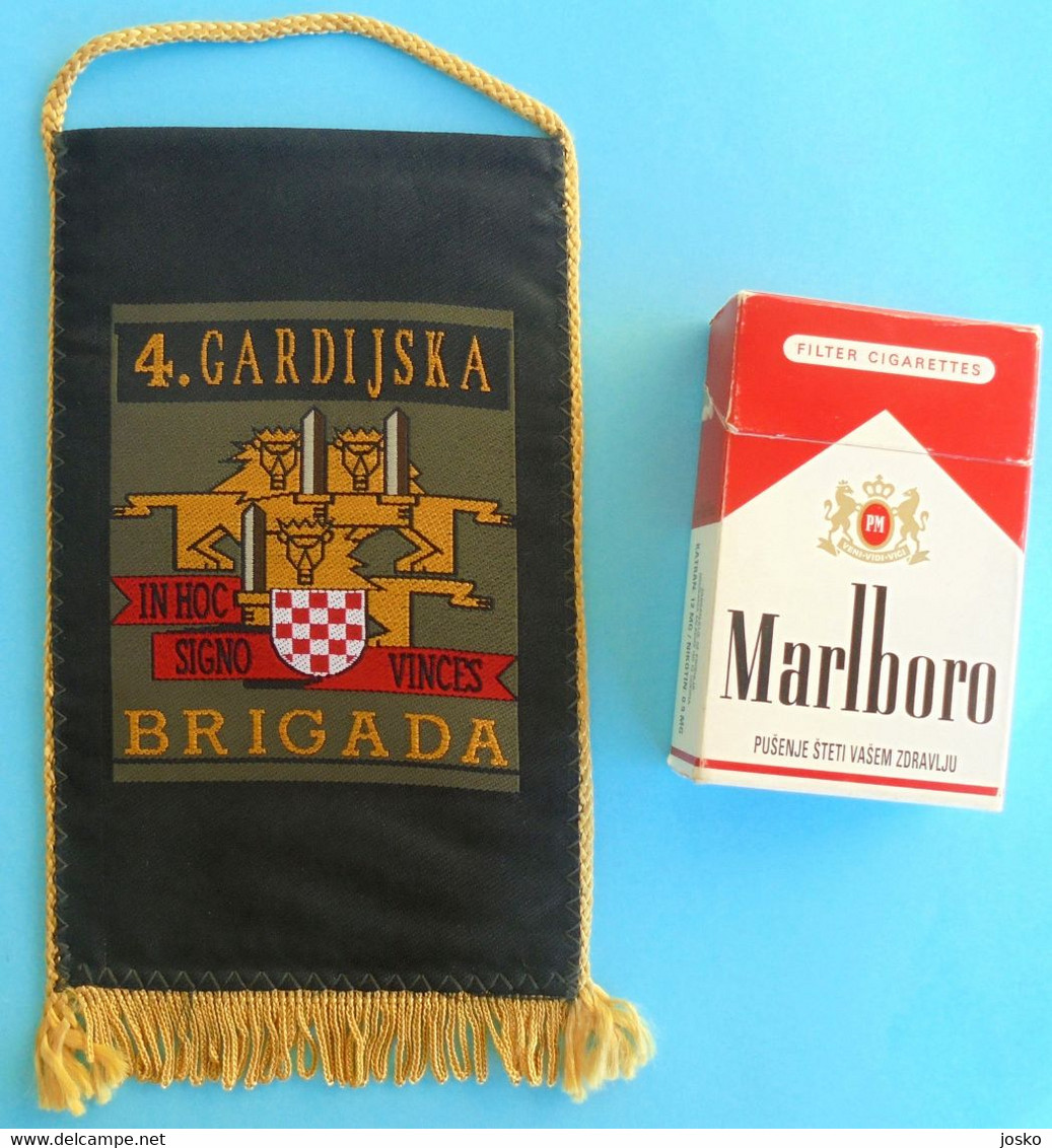 4. GARDIJSKA BRIGADA SPLIT (PAUCI) - Croatia Army Old Larger Pennant * Flag Croatie Armee Kroatien Croazia Croacia - Flaggen