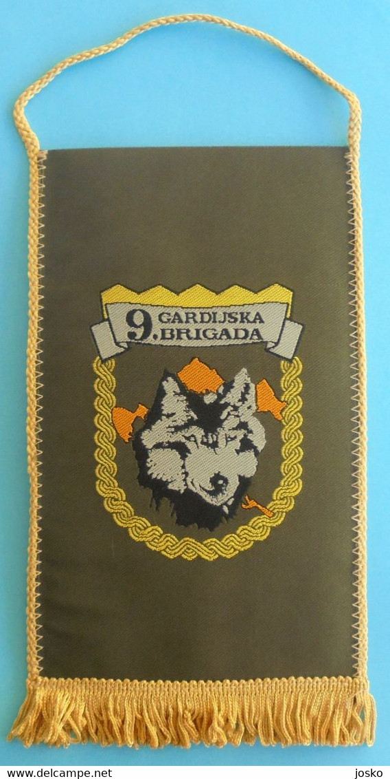 9. GARDIJSKA BRIGADA VUKOVI (Gospić Lika) Croatia Army Old Larger Pennant * Flag Croatie Armee Kroatien Croazia Croacia - Flaggen