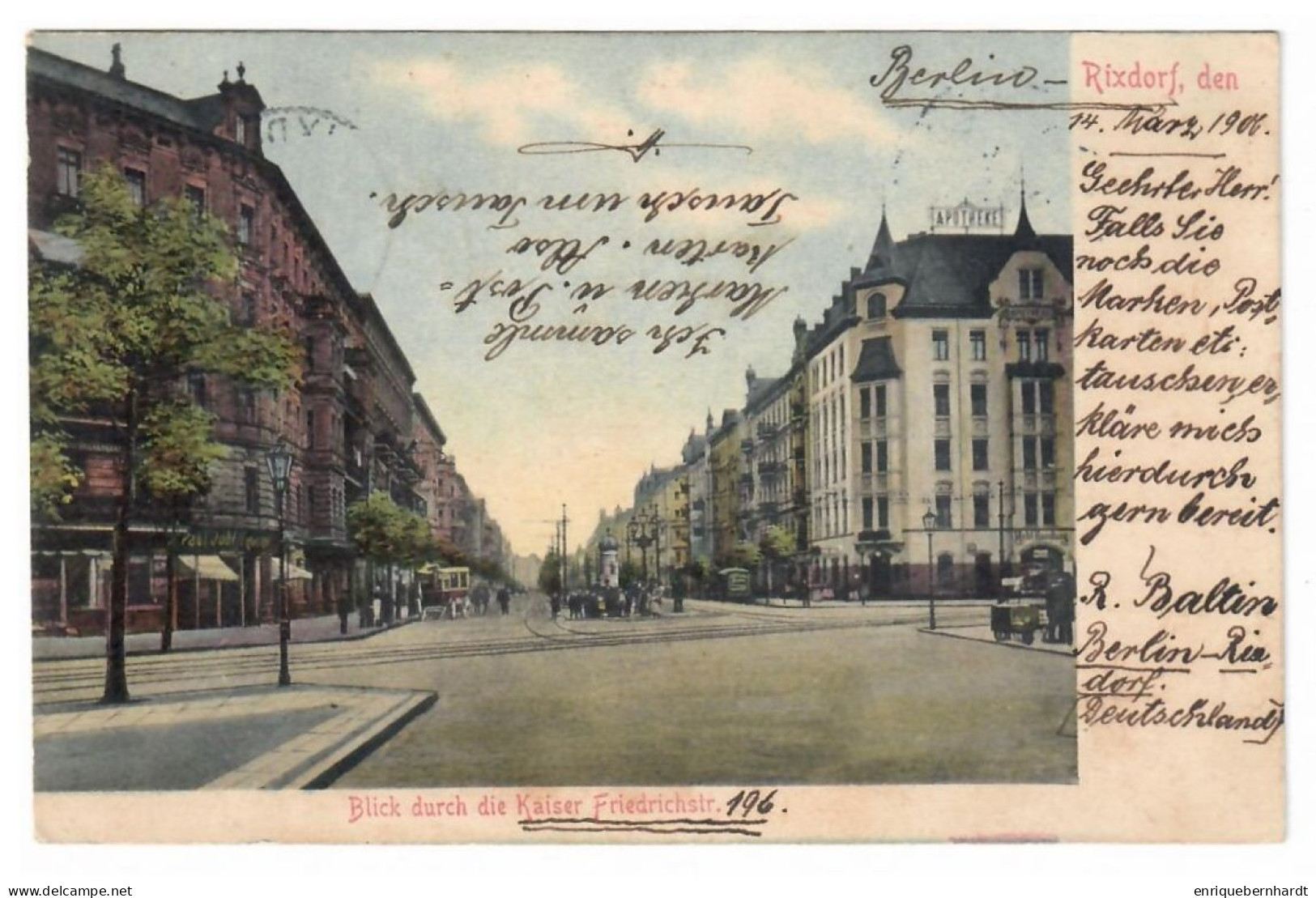 DEUTSCHLAND // RIXDORF // BLICK DURCH DIE KAISER FRIEDRICHSTRASSE // 1906 - Rixdorf