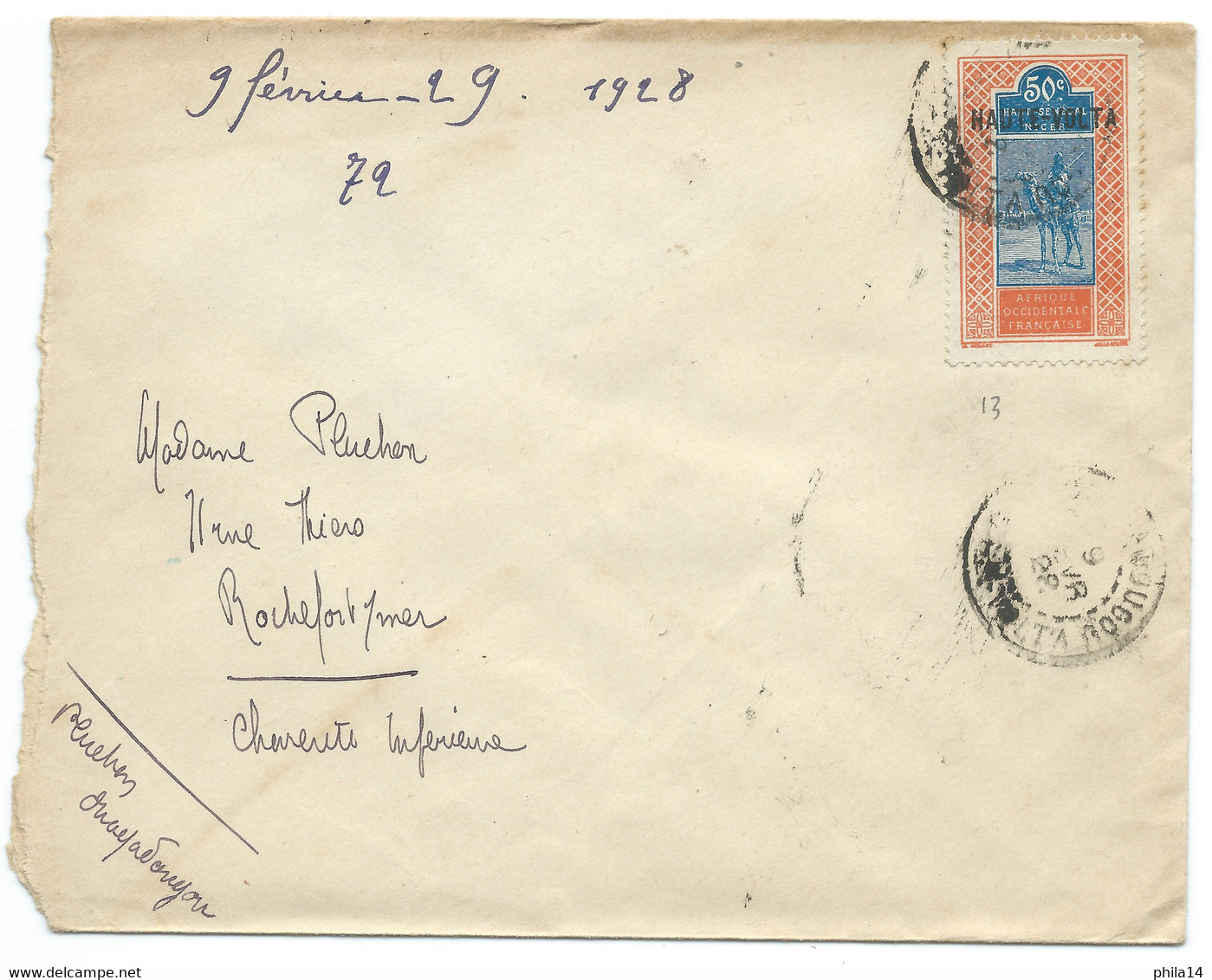 SP COVER ENVELOPPE OUAGADOUGOU  / SURCHARGE HAUTE VOLTA 1928 - Briefe U. Dokumente