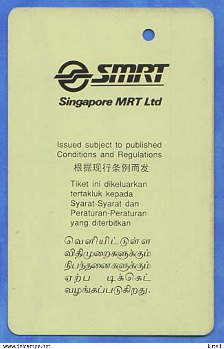 Singapore Old Transport Subway Train Bus Ticket Card Transitlink Used Eid Mosque - Welt