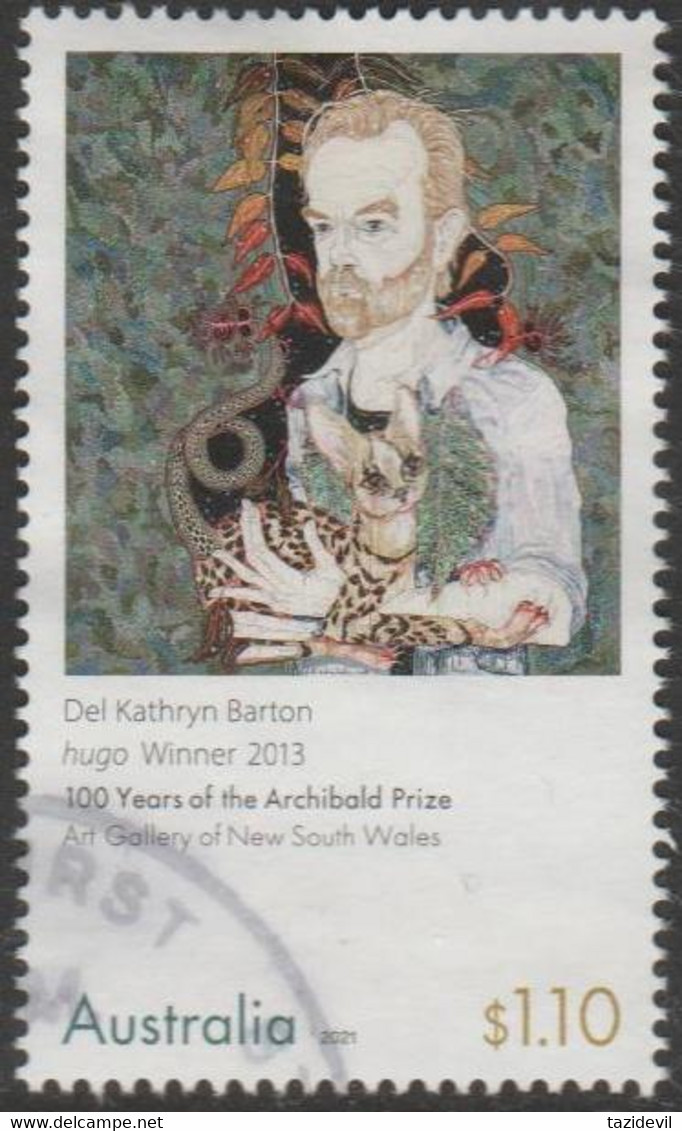 AUSTRALIA - USED 2021 $3.30 Centenary Of The Archibald Prize For Art -Del Kathryn Barton -"hugo Winner 2013" AGNSW - Oblitérés