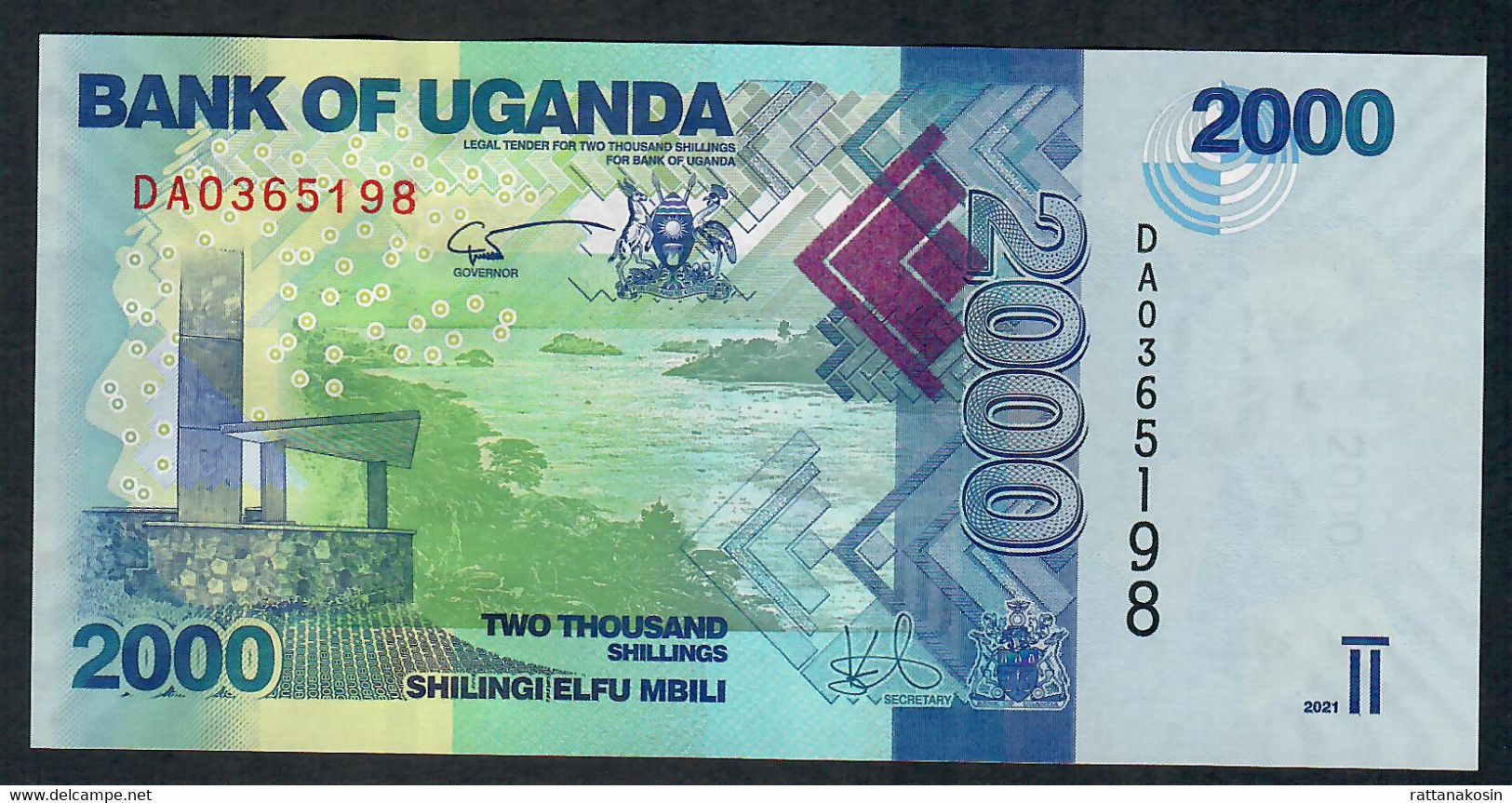 UGANDA P50f 2000 SHILLINGI 2021 #DA UNC. - Ouganda