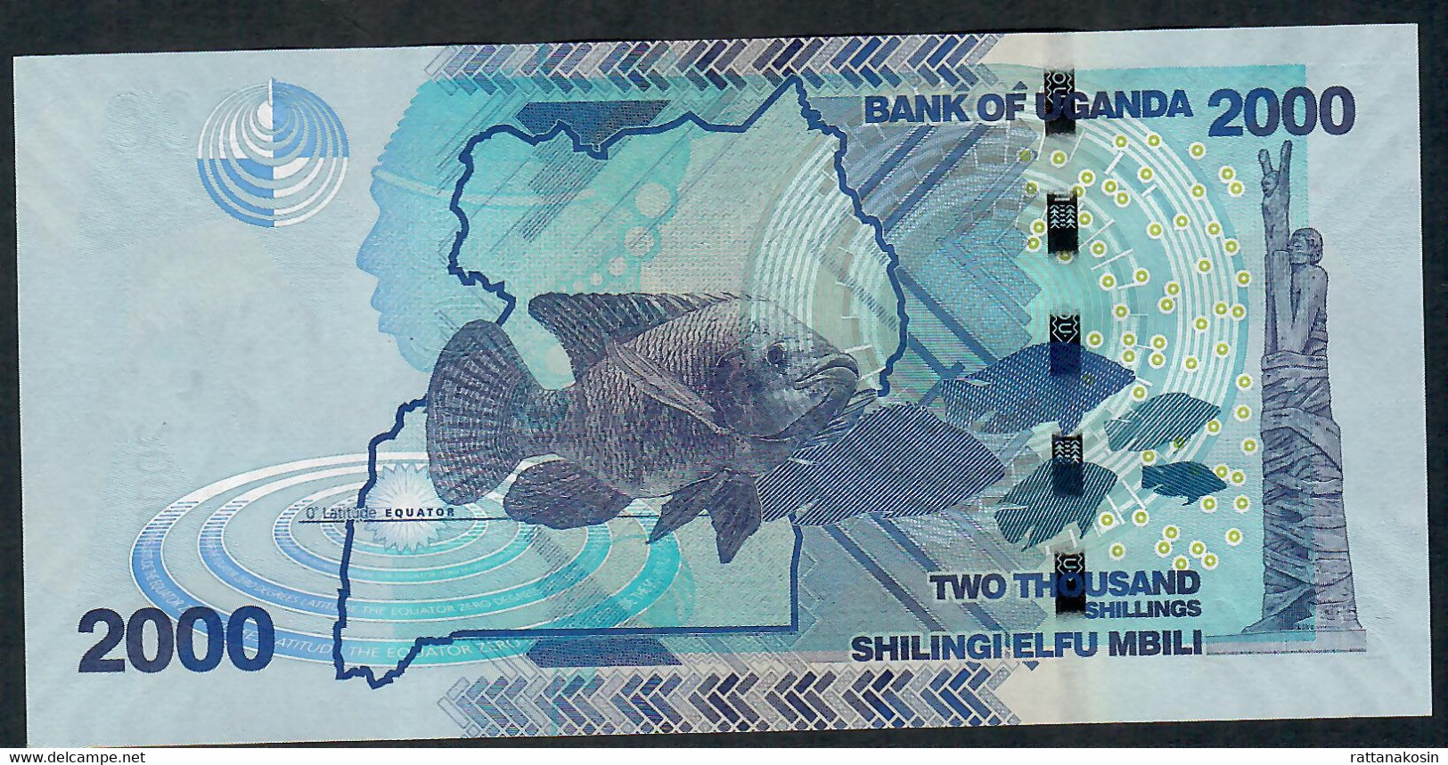 UGANDA P50f 2000 SHILLINGI 2021 #DA UNC. - Uganda