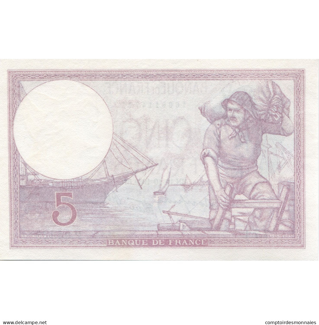 France, 5 Francs, Violet, 1939, 1939-10-19, NEUF, Fayette:4.12, KM:83 - 5 F 1917-1940 ''Violet''