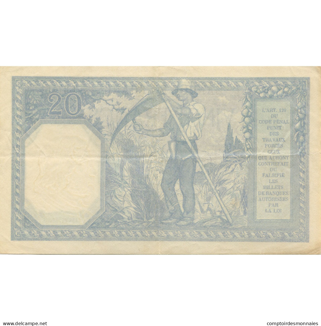 France, 20 Francs, Bayard, 1917, 1917-8-16, SUP, Fayette:11.02, KM:74 - 20 F 1916-1919 ''Bayard''