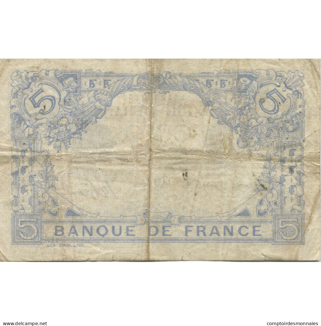 France, 5 Francs, Bleu, TB, Fayette:2.26, KM:70 - 5 F 1912-1917 ''Bleu''