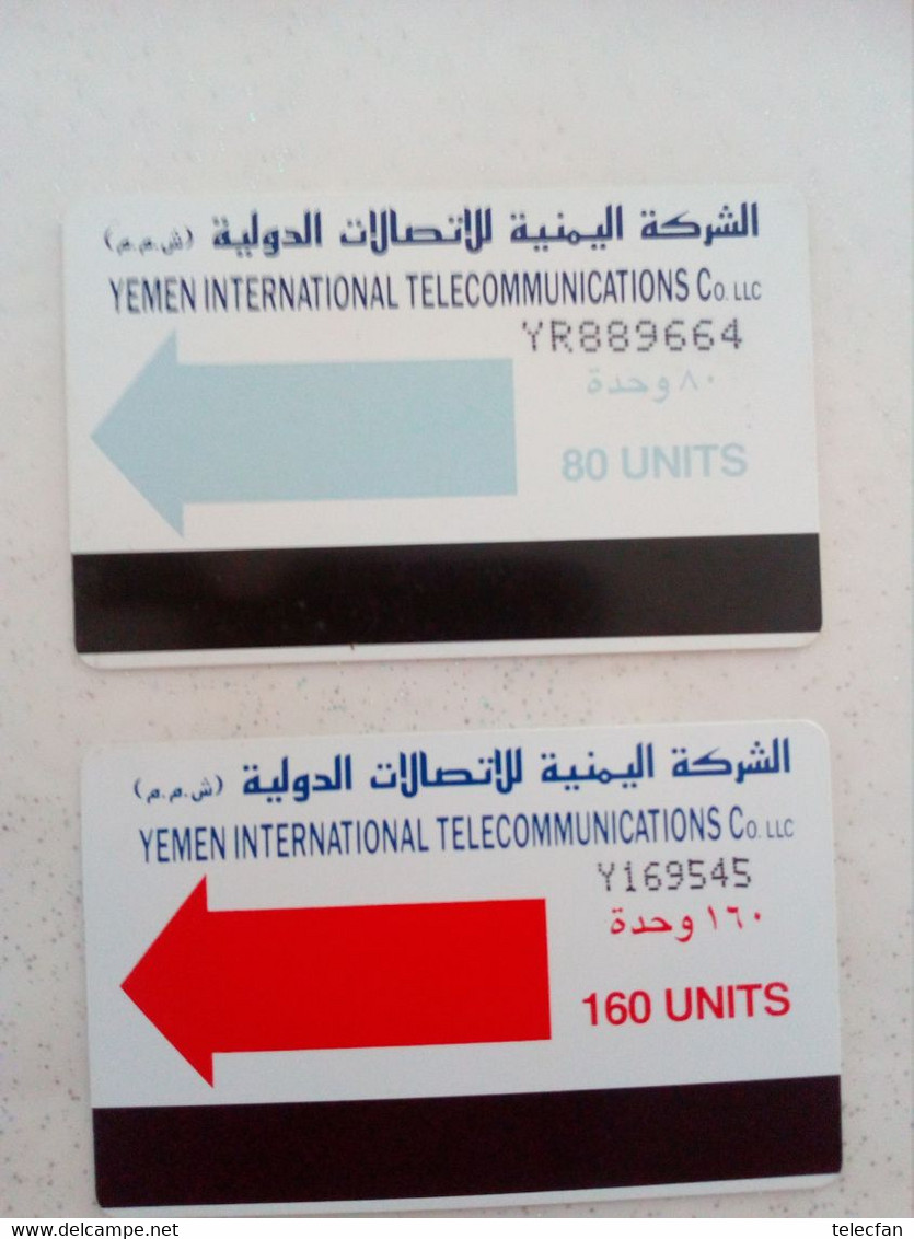 YEMEN 2 CARTES 80U + 160U MAGNETIQUE - Jemen