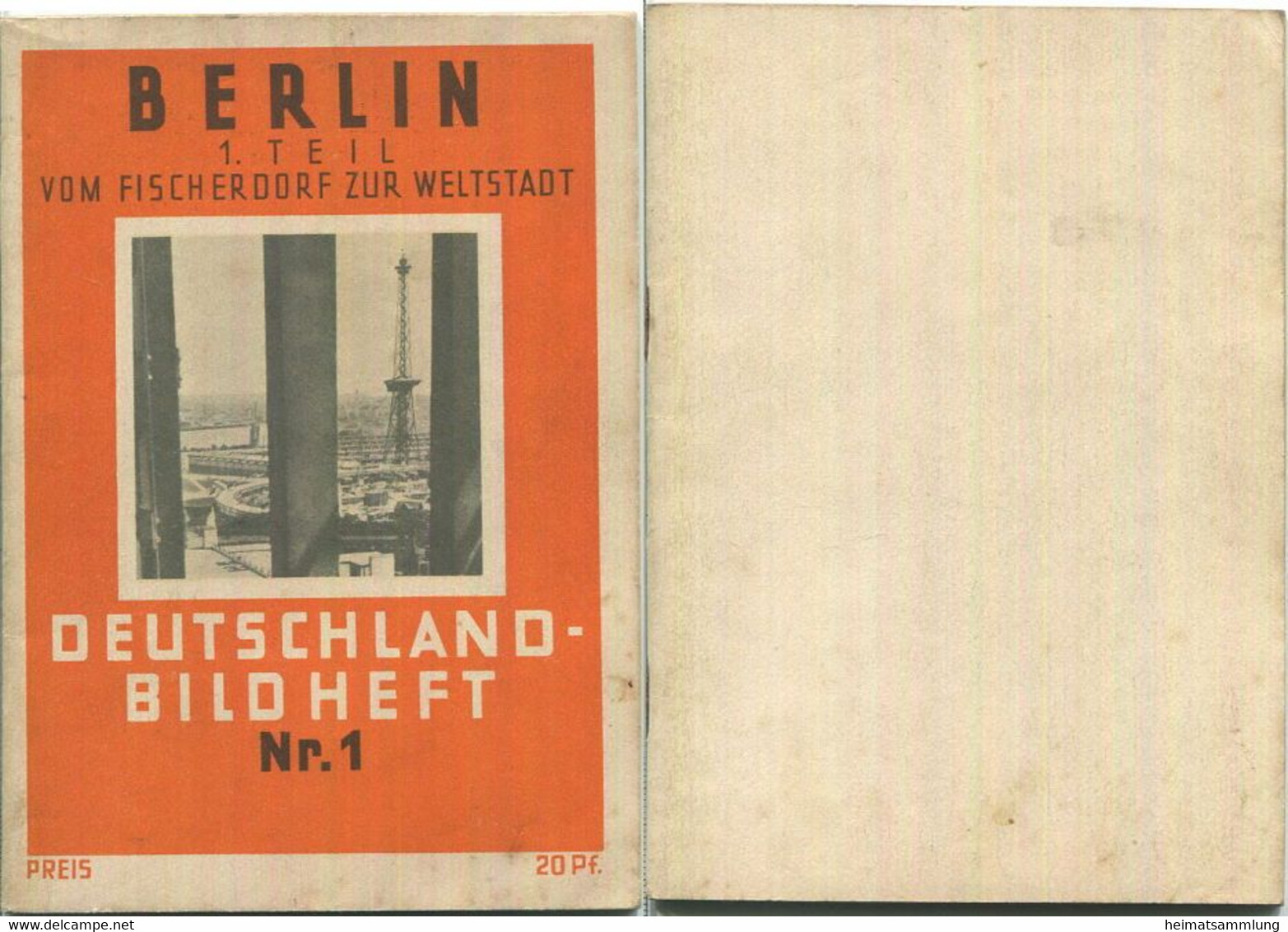 Nr. 1 Deutschland-Bildheft - Berlin 1. Teil - Vom Fischerdorf Zur Weltstadt - Berlijn & Potsdam