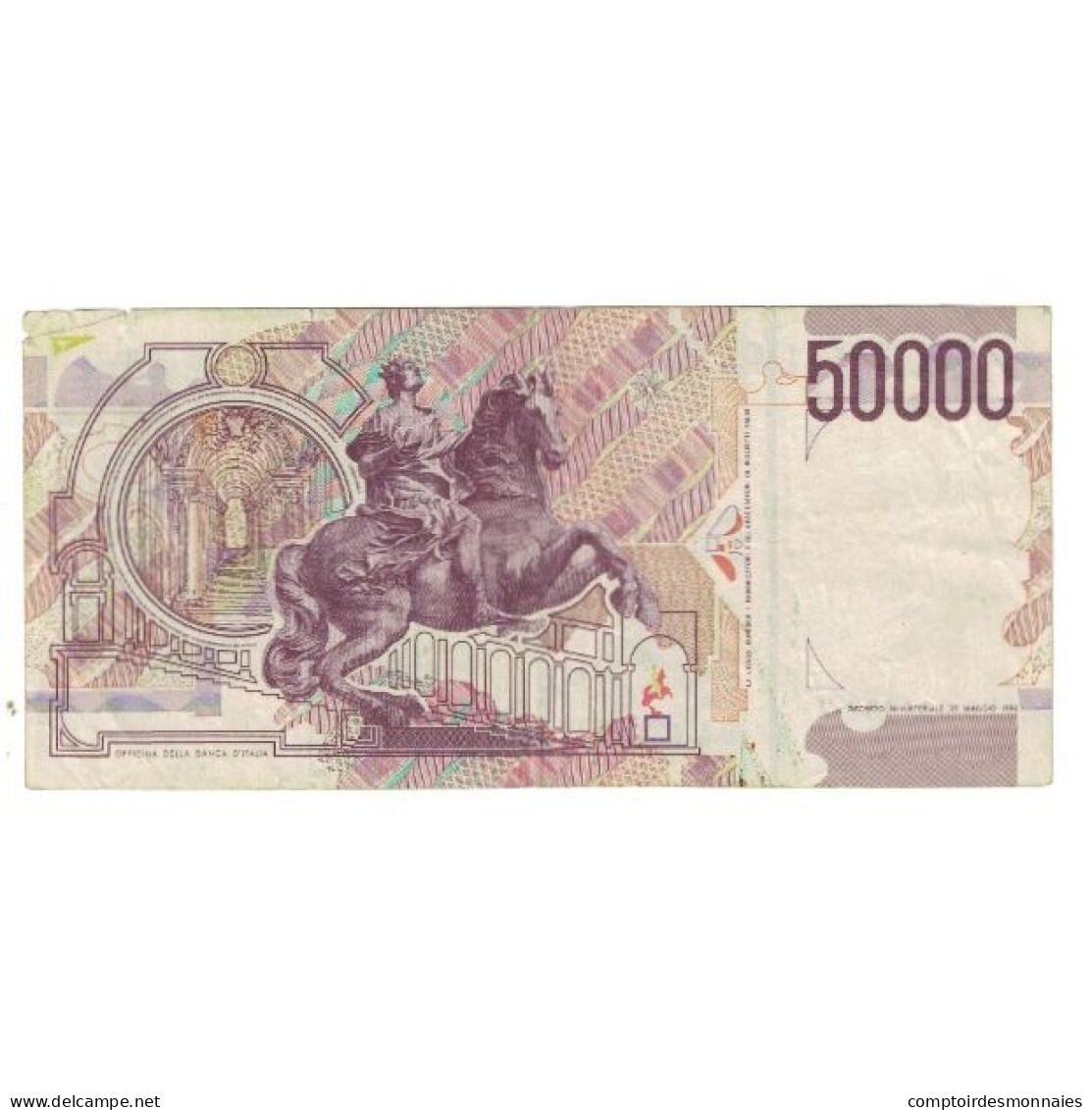 Billet, Italie, 50,000 Lire, 1992, 1992-05-27, KM:116a, TTB - 50000 Liras
