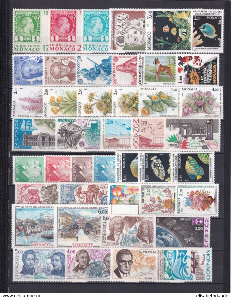 PROMOTION MONACO - 1985 - ANNEE COMPLETE Avec BLOCS (DONT EUROPA) ! ** MNH - COTE = 153 EUR. - Komplette Jahrgänge