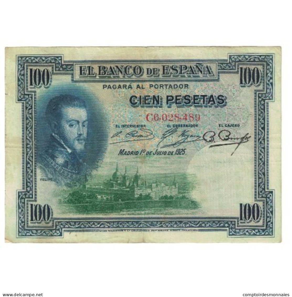 Billet, Espagne, 100 Pesetas, 1925, 1925-07-01, KM:69a, TB+ - 100 Peseten