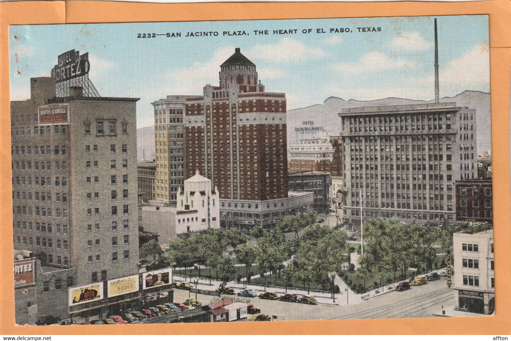 El Paso Tex Coca Cola Advertising Sign Old Postcard - El Paso