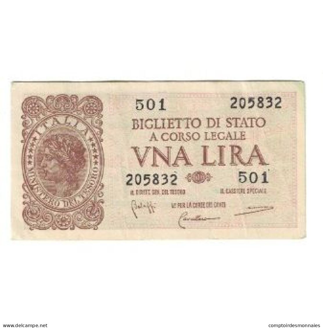 Billet, Italie, 1 Lira, 1944, 1944-11-23, KM:29a, TTB - Regno D'Italia – 1 Lira