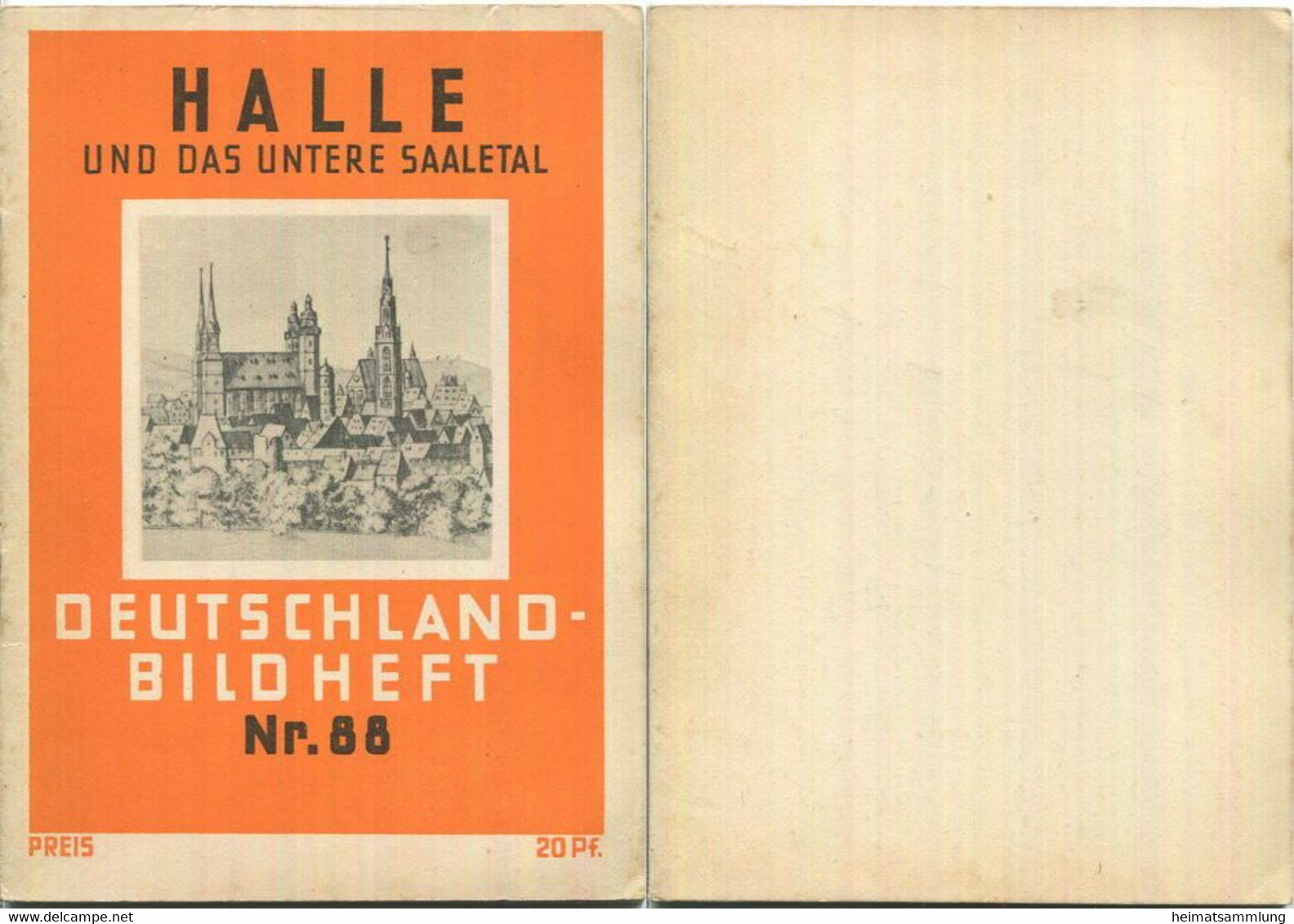 Nr.88 Deutschland-Bildheft - Halle Und Das Untere Saaletal - Signum Innenseite (G57959) - Autres & Non Classés